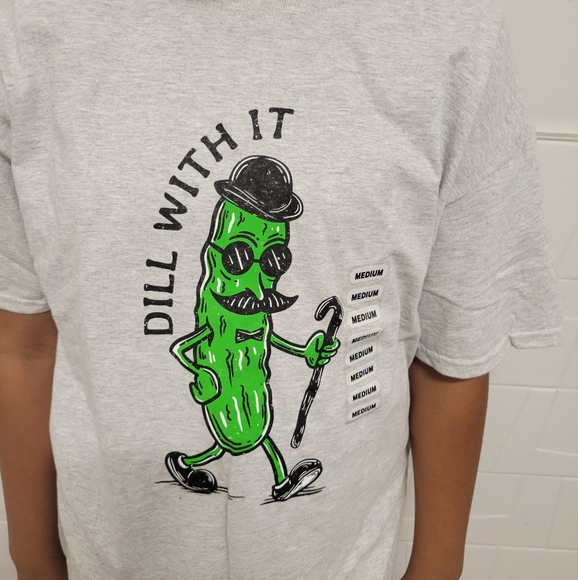 Dill With It Pickle T-Shirt Adult Mens NEW NWT Various Sizes Available - Picture 1 of 9